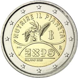 Obverse of Italy 2 euros 2015 - Expo 2015 World Exhibition