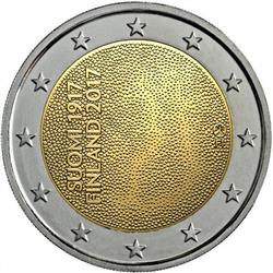 Obverse of Finland 2 euros 2017 - 100 years of Independence