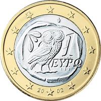Image of Greece 1 euro coin
