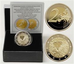 Obverse of Finland 2 euros 2008 - 60th Anniversary of the Universal Declaration of Human Rights