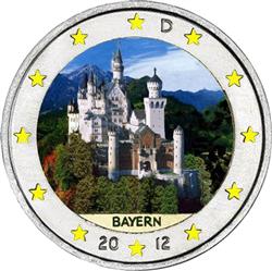 Obverse of Germany 2 euros 2012 - Neuschwanstein Castle (Bavaria)
