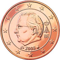 Obverse of Belgium 5 cents 2011 - Effigy and monogram of King Albert II