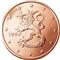 Photo of Finland - 1 cent 2002 (The heraldic lion of Finland)