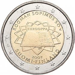 Obverse of Finland 2 euros 2007 - 50th anniversary of the Treaty of Rome