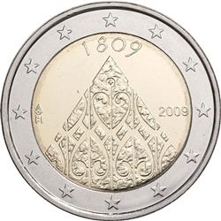 Obverse of Finland 2 euros 2009 - 200th Anniversary of Finnish Autonomy