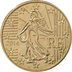 Obverse of France 50 cents 2002 - The sower, a theme carried over from the franc