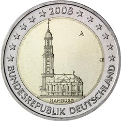 Obverse of Germany 2 euros 2008 - St. Michaeliskirche 