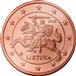 National side of Lithuania 2 cents coin