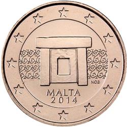 Obverse of Malta 1 cent 2008 - Altar of prehistoric temple of Imnajdra