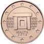National side of Malta 5 cents coin
