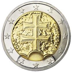 Obverse of Slovakia 2 euros 2011 - Coat of arms of Slovakia