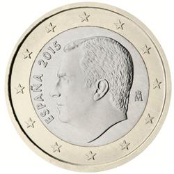Obverse of Spain 1 euro 2018 - King Philip VI
