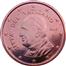National side of Vatican 1 cent coin