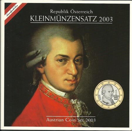 Obverse of Austria Official Blister 2003