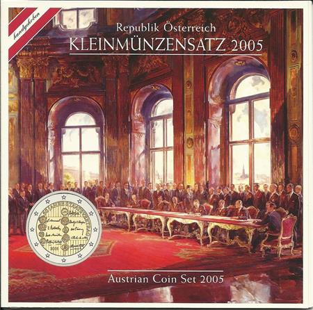 Obverse of Austria Official Blister 2005