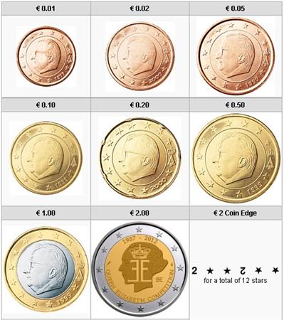 Obverse of Belgium Complete Year Set - Music Competition 2012