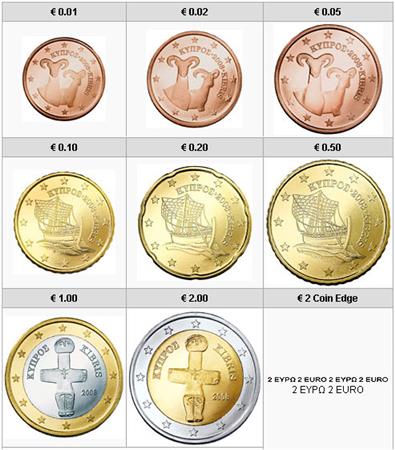 Obverse of Cyprus Complete Year Set 2012