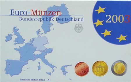 Obverse of Germany Proof Set - Mintmark A 2003