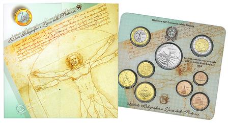 Obverse of Italy Official Blister - 5 euros silver coin 2004