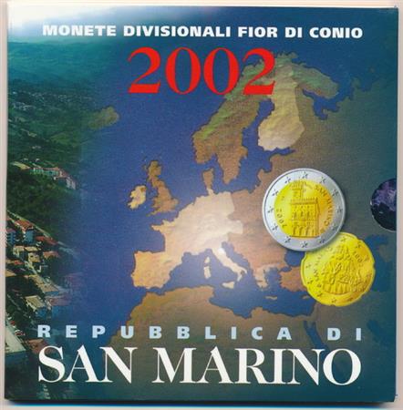 Obverse of San Marino Official Blister 2002