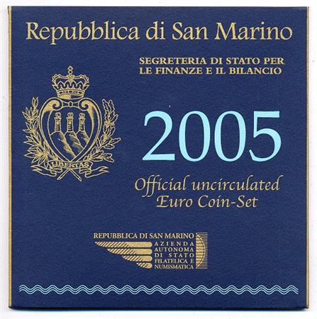 Obverse of San Marino Official Blister 2005