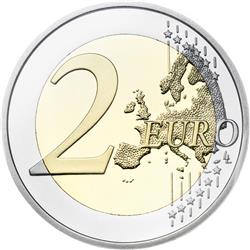 Reverse of Greece 2 euros 2015 - 30th anniversary of the EU flag