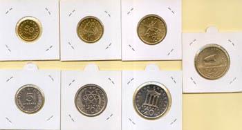 Obverse of Greece Complete Year Set 1986