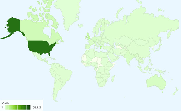 Visitors map