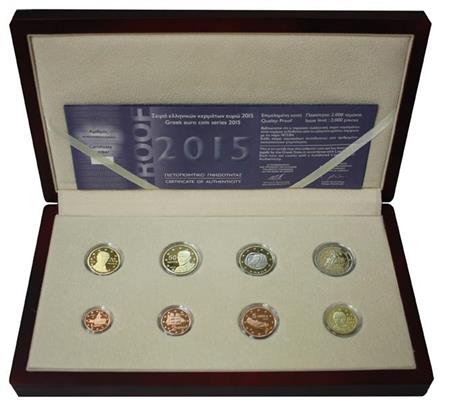 Obverse of Greece Proof Set 2015