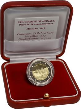 Obverse of Monaco 2 euros 2015 - Fortress on the Rock