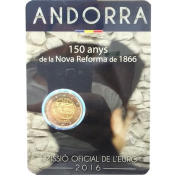 Obverse of Andorra 2 euros 2016 - New reformation of 1866