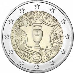 Obverse of France 2 euros 2016 - EURO 2016 Football Championship