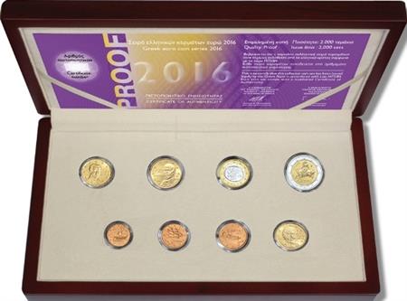 Obverse of Greece Proof Set 2016