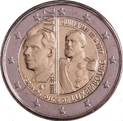 Obverse of Luxembourg 2 euros 2017 - Grand Duke William III