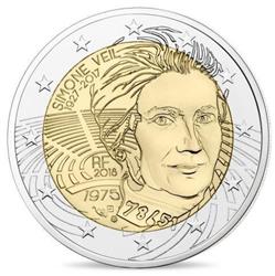 Obverse of France 2 euros 2018 - Simone Veil