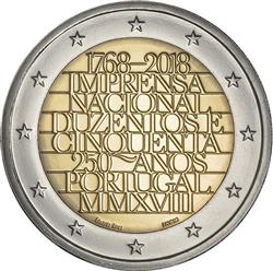 Obverse of Portugal 2 euros 2018 -  Imprensa Nacional Casa da Moeda