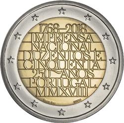 Obverse of Portugal 2 euros 2018 -  Imprensa Nacional Casa da Moeda