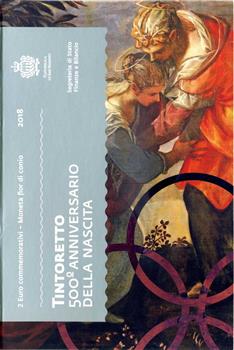 Obverse of San Marino 2 euros 2018 - Tintoretto