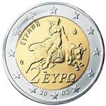 Obverse of Greek 2 euros coin