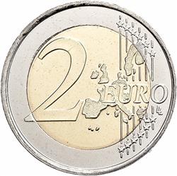 Reverse of Greece 2 euros 2002 - Europa abducted by Zeus 