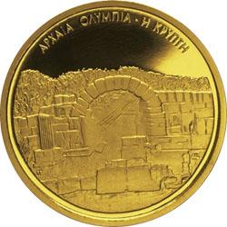 Reverse of Greece 100 euros 2003 - Krypte archway - Series B