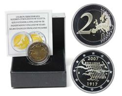 Obverse of Finland 2 euros 2007 - 90th anniversary of Finland's independence
