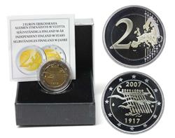 Obverse of Finland 2 euros 2007 - 90th anniversary of Finland''s independence