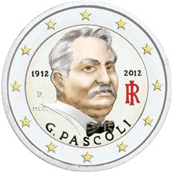 Obverse of Italy 2 euros 2012 - 100 Years since the Death of Giovanni Pascoli