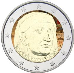 Obverse of Italy 2 euros 2013 - 700th Anniversary of the Birth of Giovanni Boccaccio