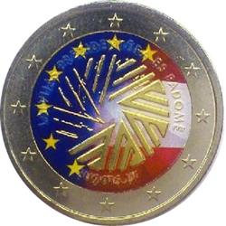 Obverse of Latvia 2 euros 2015 - Latvian Presidency of the EU