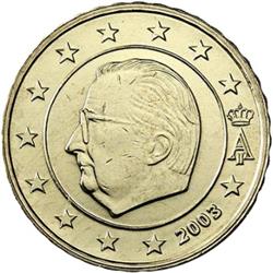 Obverse of Belgium 10 cents 2015 - Effigy and monogram of King Albert II