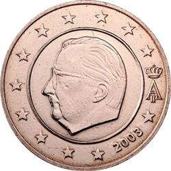 Obverse of Belgium 1 cent 2012 - Effigy and monogram of King Albert II