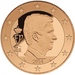 Obverse of Belgium 1 cent 2016 - Effigy and monogram of King Philippe