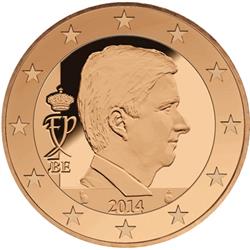 Obverse of Belgium 2 cents 2015 - Effigy and monogram of King Philippe